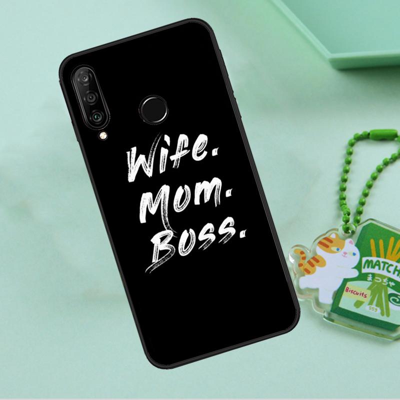 Wife Mom Boss Quotes For Huawei Nova 10 9 SE 5T 12s 12i 11i Y91 Y90 Y60 Y70 Y72 Y61 P20 P40 P30 Lite P60 Pro Case