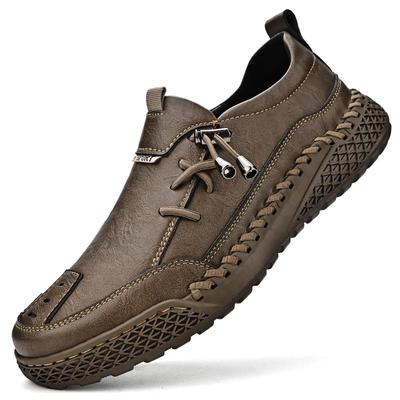 Handmade Genuine Leather Men's Casual Shoes Comfortable Moccasins Men Business Flats Shoes Driving Shoes