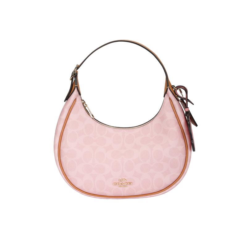 Coach Borsa a tracolla San Valentino Esclusiva CARMEN Crossbody 20 Tracolla Regolabile Stampa Moda Fiore a Mezzaluna Tela Rivestita Media Donna