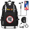 Vegeta Sun Wukong Dragon Ball Ultra USB Headphones Teen Student School Bag Men's and Women's Leisure Travel Backpack