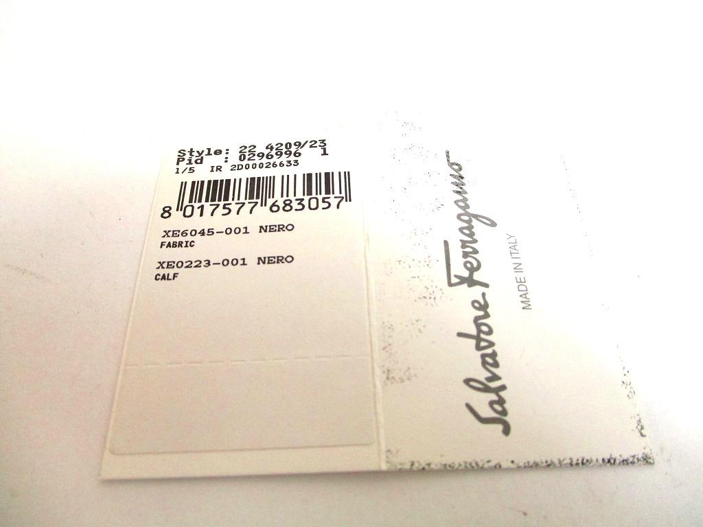Authentic Salvatore Ferragamo Gancini Black Leather Flap Long Wallet #b127  Open box