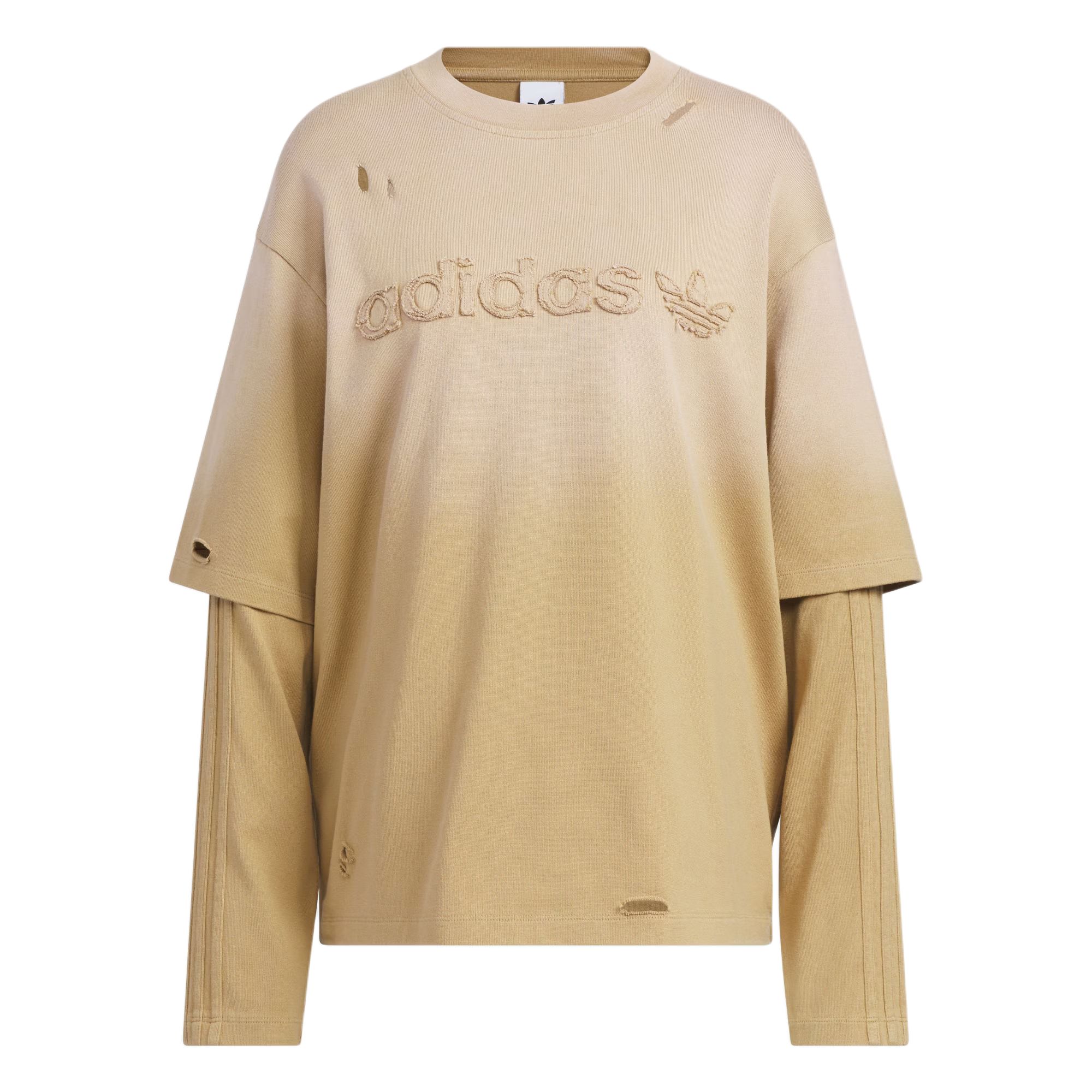 adidas Originals Women s 2IN1 TEE LS W Long Sleeve T-Shirt Cardboard Yellow KS8496 M