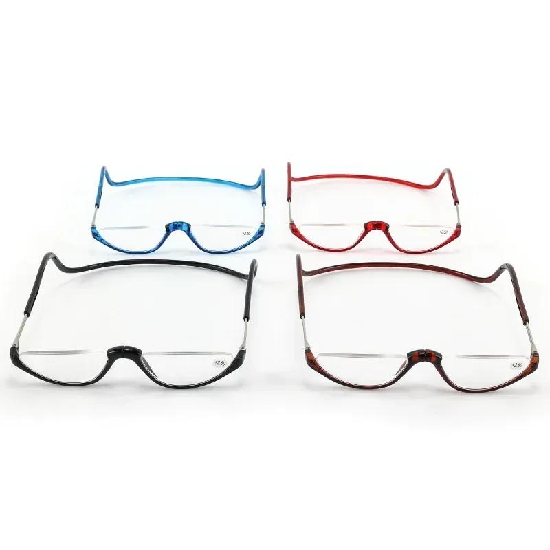 Ultralight Hanging Stretch Reading Glasses Men Women Trendy Half Frame Lens Presbyopic eyeglasses Unisex Diopter +1.0 1.5 to+3.0