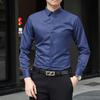 Men's 2025 Slim Fit Formal Long-Sleeved Shirt - Trendy Casual Solid Color Professional Attire