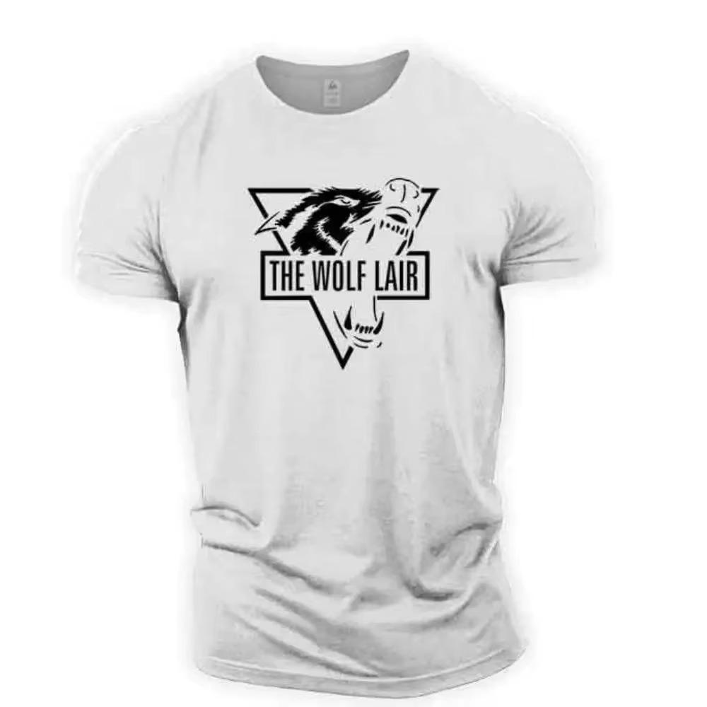 The Wolf Lair Printing Summer New Men T-Shirts Short Sleeve Tops  Tshirt O-Neck Oversized Clothing Casual Men Shirt Tees