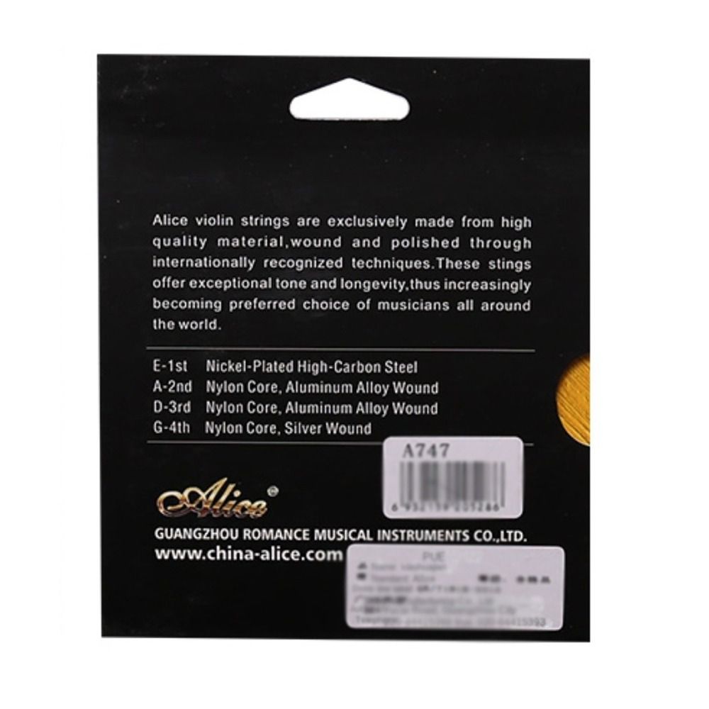 1 Set Zinc Zinc Alloy Violin Strings Nylon Nylon Violin Core A747 Violin String  Violin Enthusiasts