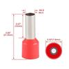 AWG 8/10.0mm Copper Wire Insulated Crimp Connector Ferrule Pin Cord End Red E10-12 Pack of 100
