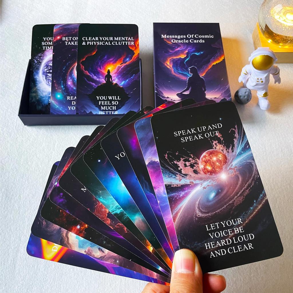 Qcsdckot Higher Self Message Oracle Deck, Cosmic Oracle Cards, Positive Affirmation Cards to Help You Create Your Best Life