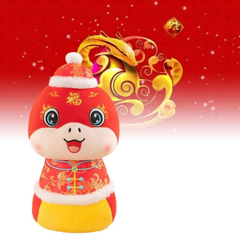Suit Tang Snake Plush Toys Cartoon Animals Fill Doll Xmas Gift Xmas Garnish
