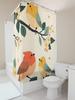 Elegant Bird Pattern Shower Curtain for Home Decor - Vibrant Colors and Nature-Inspired Design  Elevate Space Easy-Clean