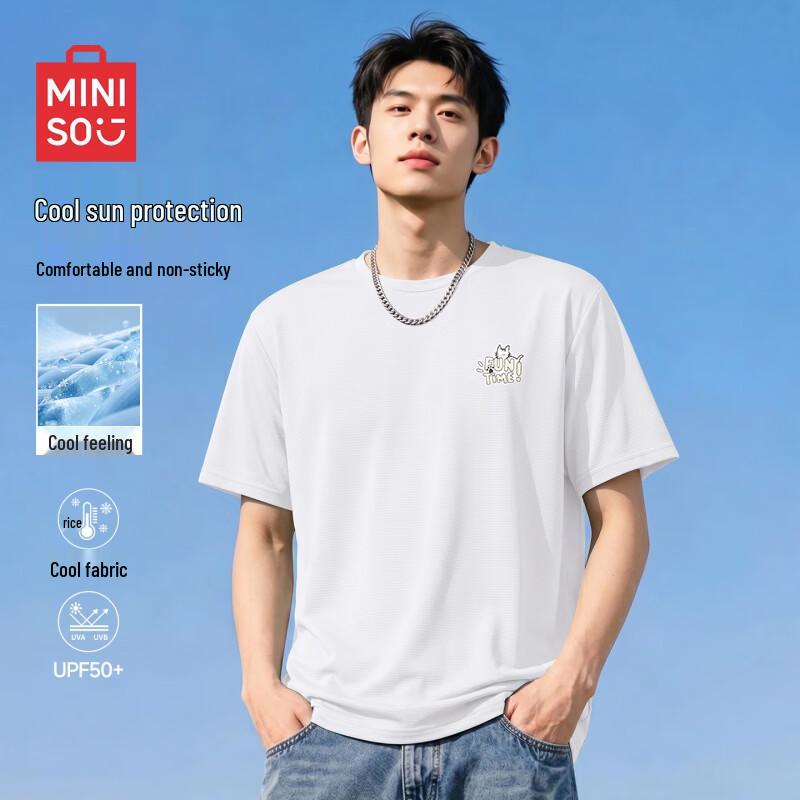 MINISO Men s Cool-Touch Printed Short Sleeve T-Shirt M