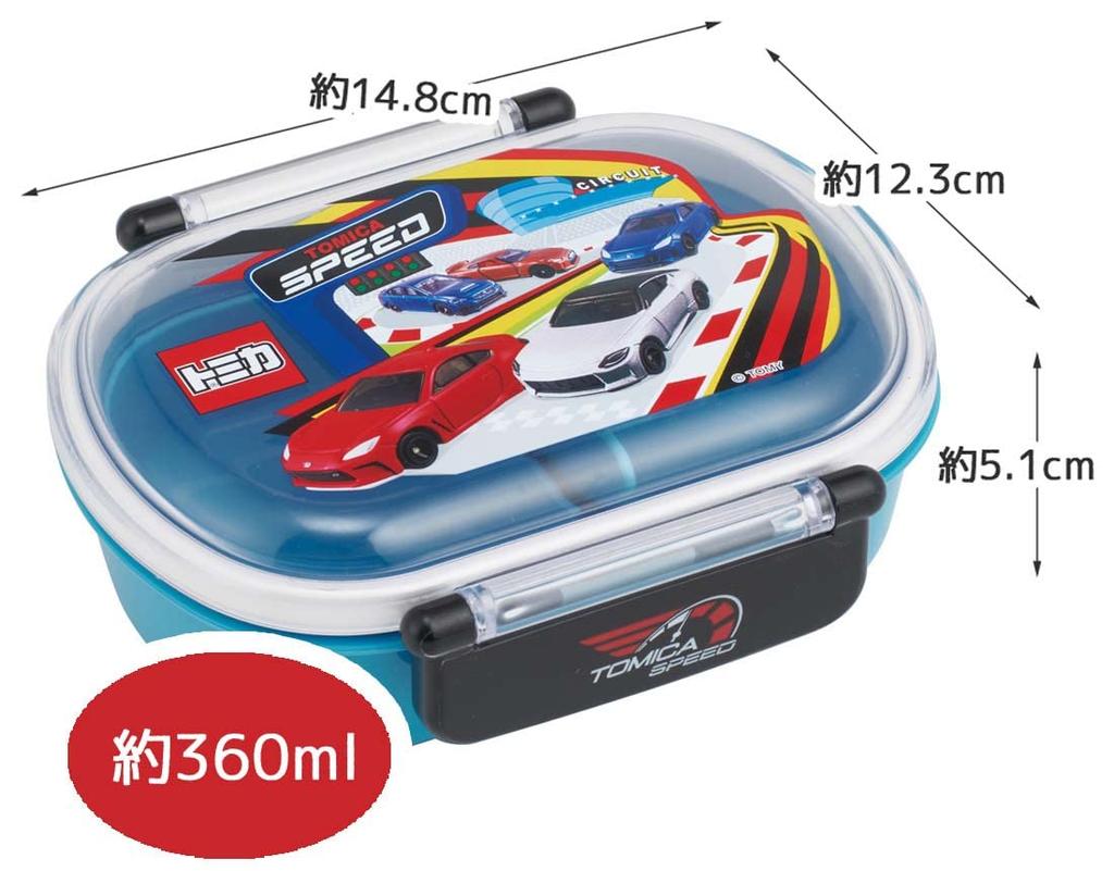 Skater Lunch Box, 360ml, Tomica 23, for Children, Made in Japan, QAF2BAAG-A
