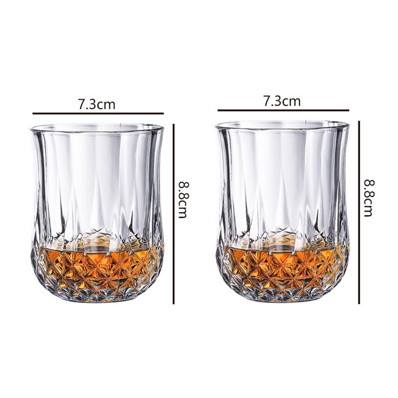 2pcs Diamond Painting Wine Glass Set Juice Whiskey Cocktail Drinking Glasses Household Party Drinkware Transparent Wedding Gifts