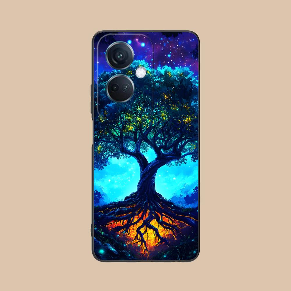 World Life Tree Mobile Phone Case for OPPO Reno 14 13 12 11 10 9 8 7 6 5 F T Pro 5G Colorful Printing Cover Pretty Luxury Cover