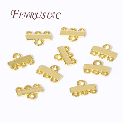 18K Gold Plated Pendant Bails Connector For Jewelry Making,2/3 Strand Layer Clasps For DIY Necklace Bracelets Accessories