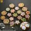 Vergoldete Kupfer Kirschblüten-Abstandshalter Perlen für DIY Schmuck