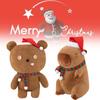 Entzückendes Weihnachtskaripybara Plüschtier Für Kinder Niedliche Weiche Tierpuppe Geschenk