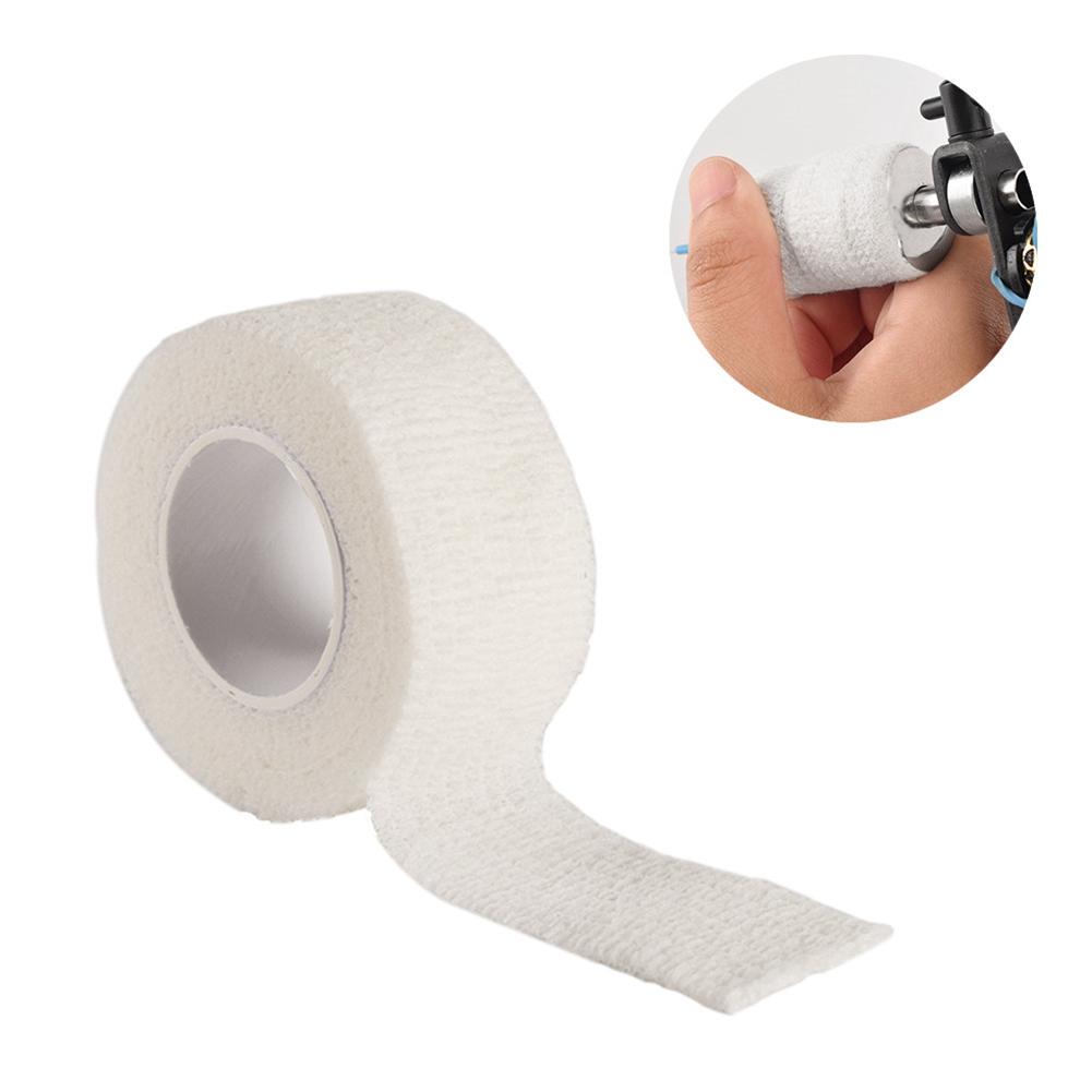 Professional Self Adhesive Tattoo Tube Bandage Tattoo Grip Handle Tape (White)