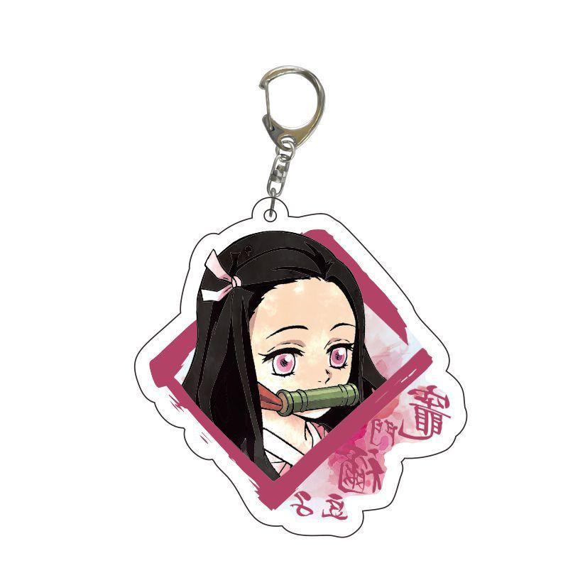 Demon Slayer Kimetsu No Yaiba Infinity Castle Acrylic Keychain Jewelry Tokitou Muichirou Iguro Obanai Action Model Model Toys