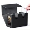 Luxury Leather Deck Box , Waterproof Double Deck Storage for 200+ Double-Sleeved Cards, Magnetic Closure Trading Card Organizer