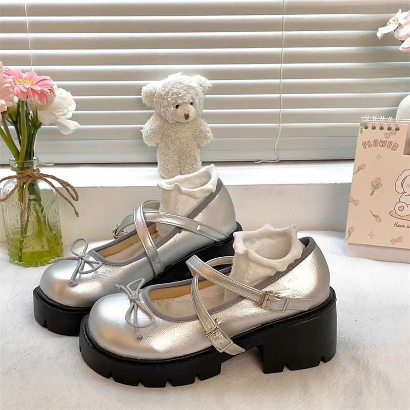 ins fairy wind summer new 2025 niche design sense Mary Jane shoes versatile platform high heel small leather shoes women