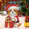 Xmas Acrylic Shaking Head Orange Cat 5D DIY Diamond Art Tabletop Decorations Diamond Painting Desktop Decors for Adults Beginner