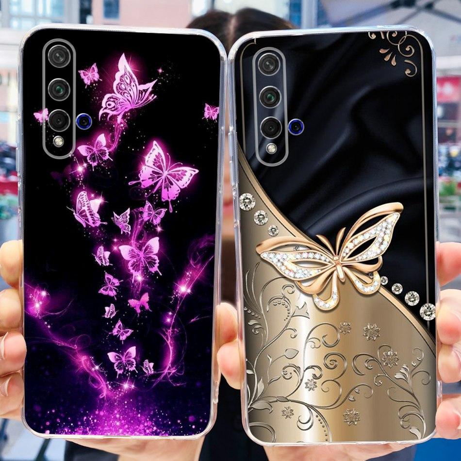 For Huawei Nova 5T Phone Case Nova5T YAL-L21 YAL-L61 YAL-L71 Elegant Printing Soft Silicone Clear TPU Slim Cases