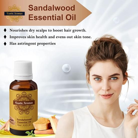 Exotic Aromas Sandalwood Oil for Aroma Therapy, Stress Relief (15Ml + 15Ml) Pack of 2