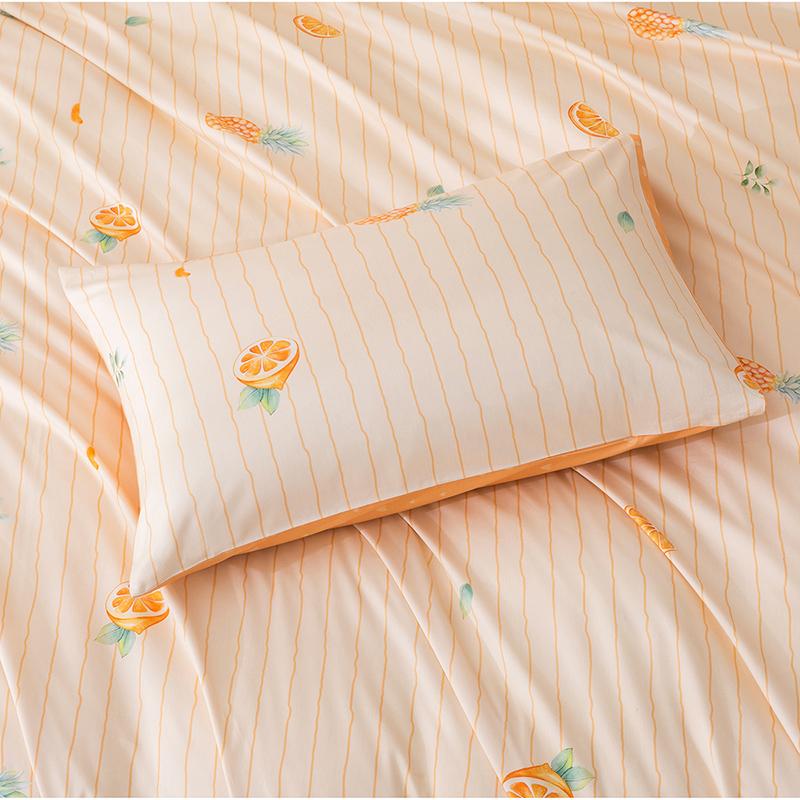 Mengjie Home Textile Pure Cotton Bed Set Printed Design Breathable and Comfortable