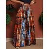Women's High Waist Tie Dye Printed Wide Leg Pants Casual Loose Palazzo Trousers
