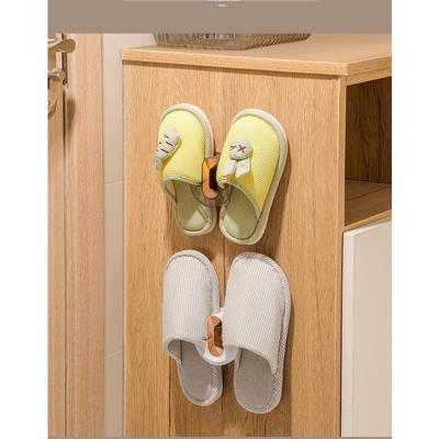 1 Non Perforated Wall Mounted Bathroom Drain Hook Slipper Storage Rack
