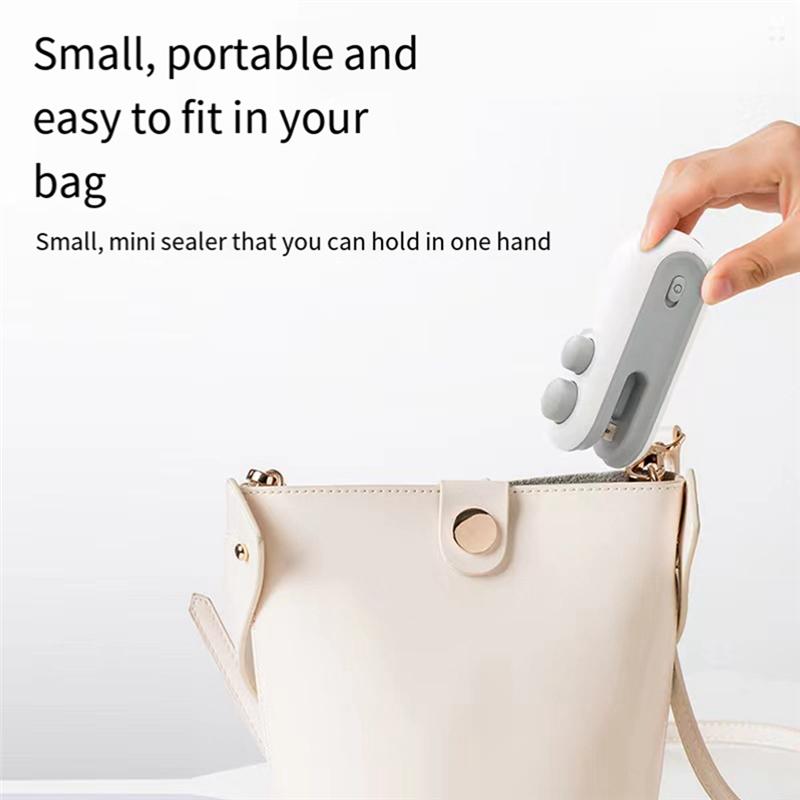 ABWR-Mini Heat Bag Plastic Food Sealer Clip Bag Handheld Sealer Food Packaging 2Piece