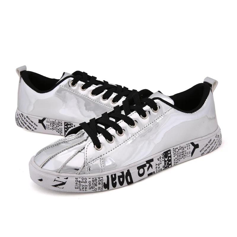 

Spring and Summer New Men s Casual Shoes for Men Couple Leather Gold Anti Slip Man Sneakers Lightweight Outdoor Shoe Big Size 46 36 срібний