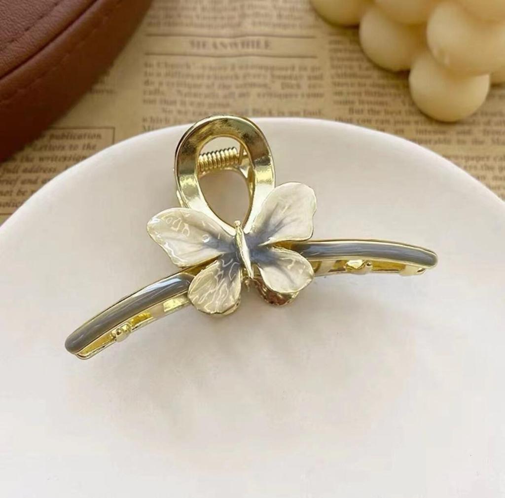 Elegant Fashionable Butterfly Rose Tulip Metal Clip Women Gentle Sexy Hair Clips Versatile Girls High-end Exquisite Shark Clips