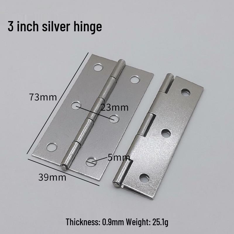 Flat Crown Hinges in Gold, Silver, Antique Bronze - Available in 1.5, 2, 3, & 4-inch Sizes