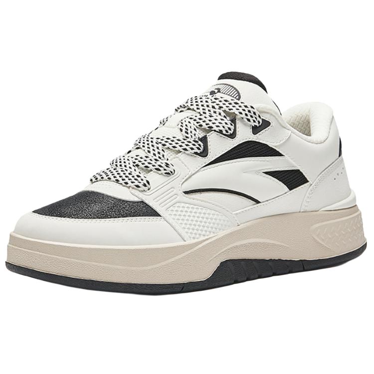 Anta Lifestyle Series Trendy Versatile Durable Lightweight Low-Top Skate Shoes Men Sneakers White Black 912438012-5