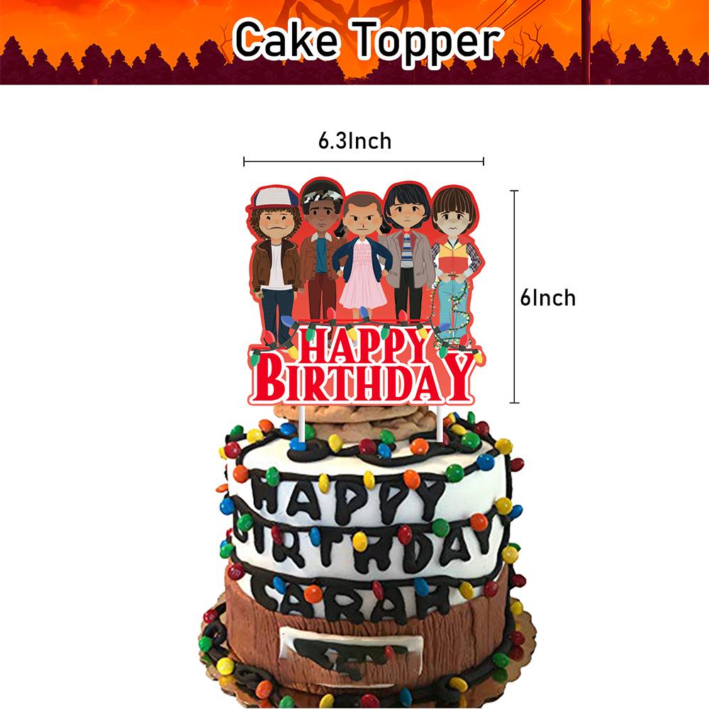 32pcs Stranger Party Decorations Included Cake Topper Balloons Banners