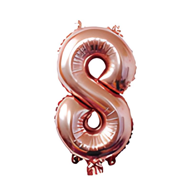 32-Inch Body Shaping Numeric Balloons - Gold & Silver, Floating Birthday & Celebration Decor