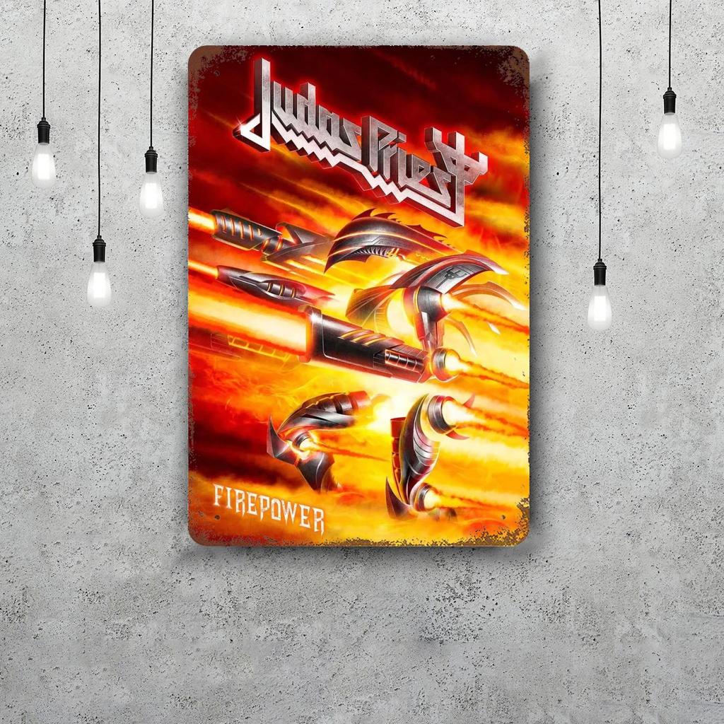 Judas priest Segnali in Latta Metallici Vintage Poster Decorazioni Placca Metallica Retro Decorazione Artistica da Parete per Garage Bar
