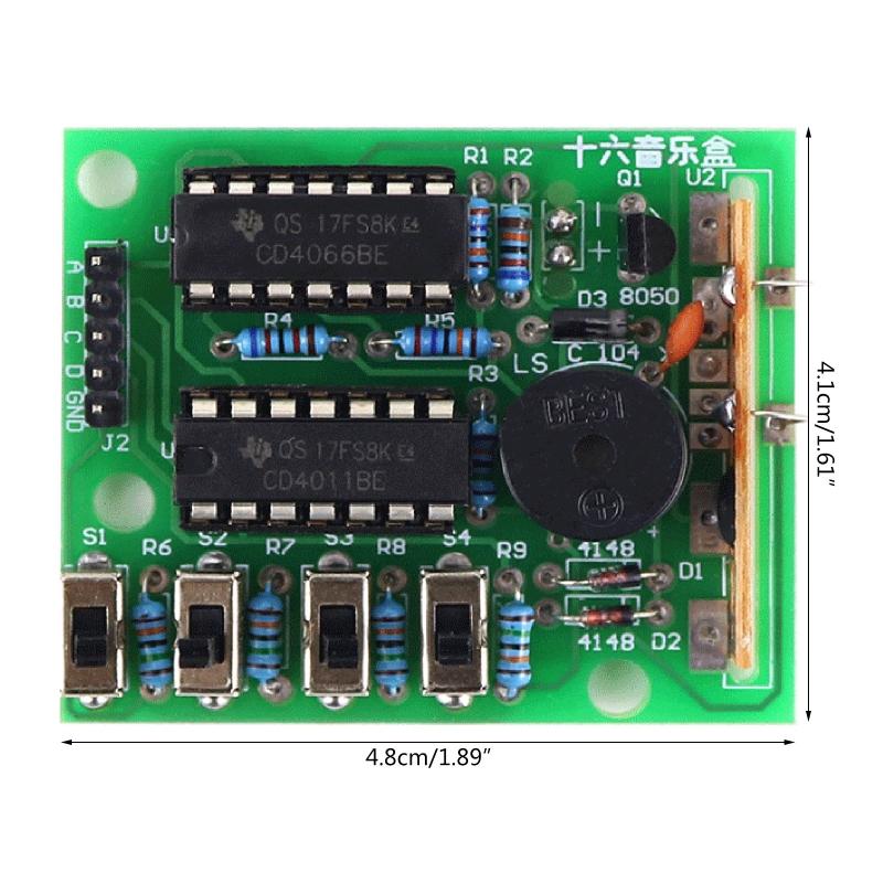 Upgrade DIY Electronic 16 Music- Sound Box DIY Kit Module Soldering Practice Learning Kits for Arduino- Voltage 4.5-5V