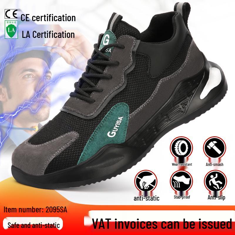 Atmungsaktive Antistatische Durchtrittsichere Anti-Quetsch-Sicherheitsarbeitsschuhe mit Fly-Knit