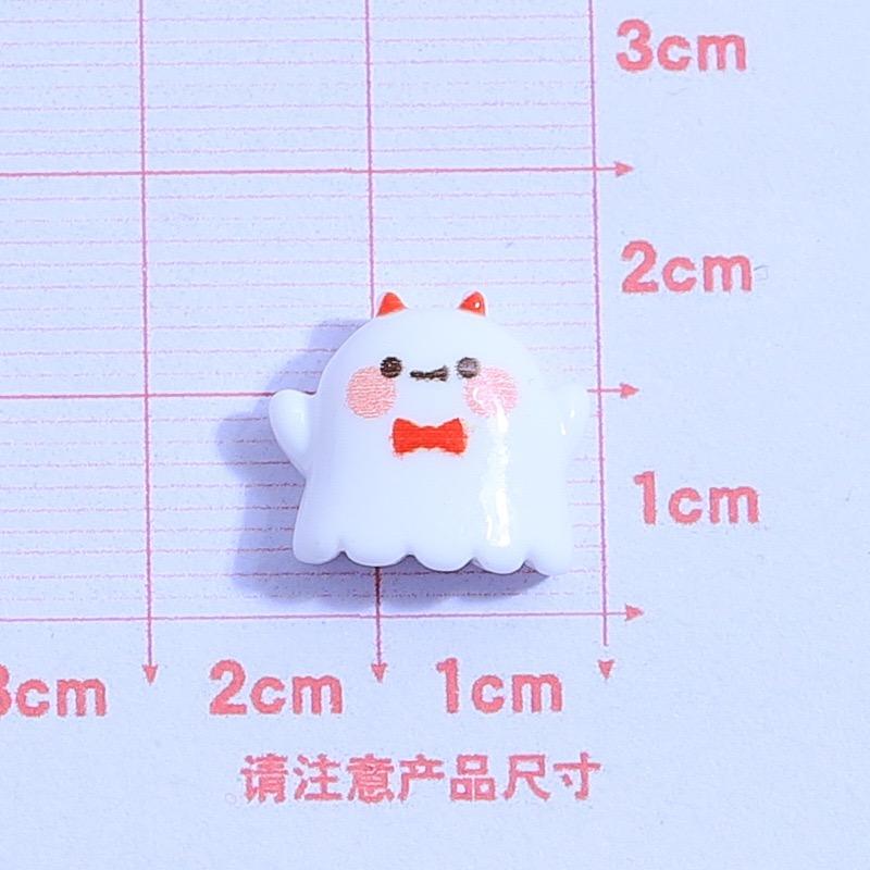 20Pcs New Cute Resin Mini Halloween Away Ghost Collection Flat Back Manicure Parts Embellishments For Hair Bows