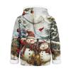Kids Long Sleeve Christmas Print Casual Fashion Hooded Top