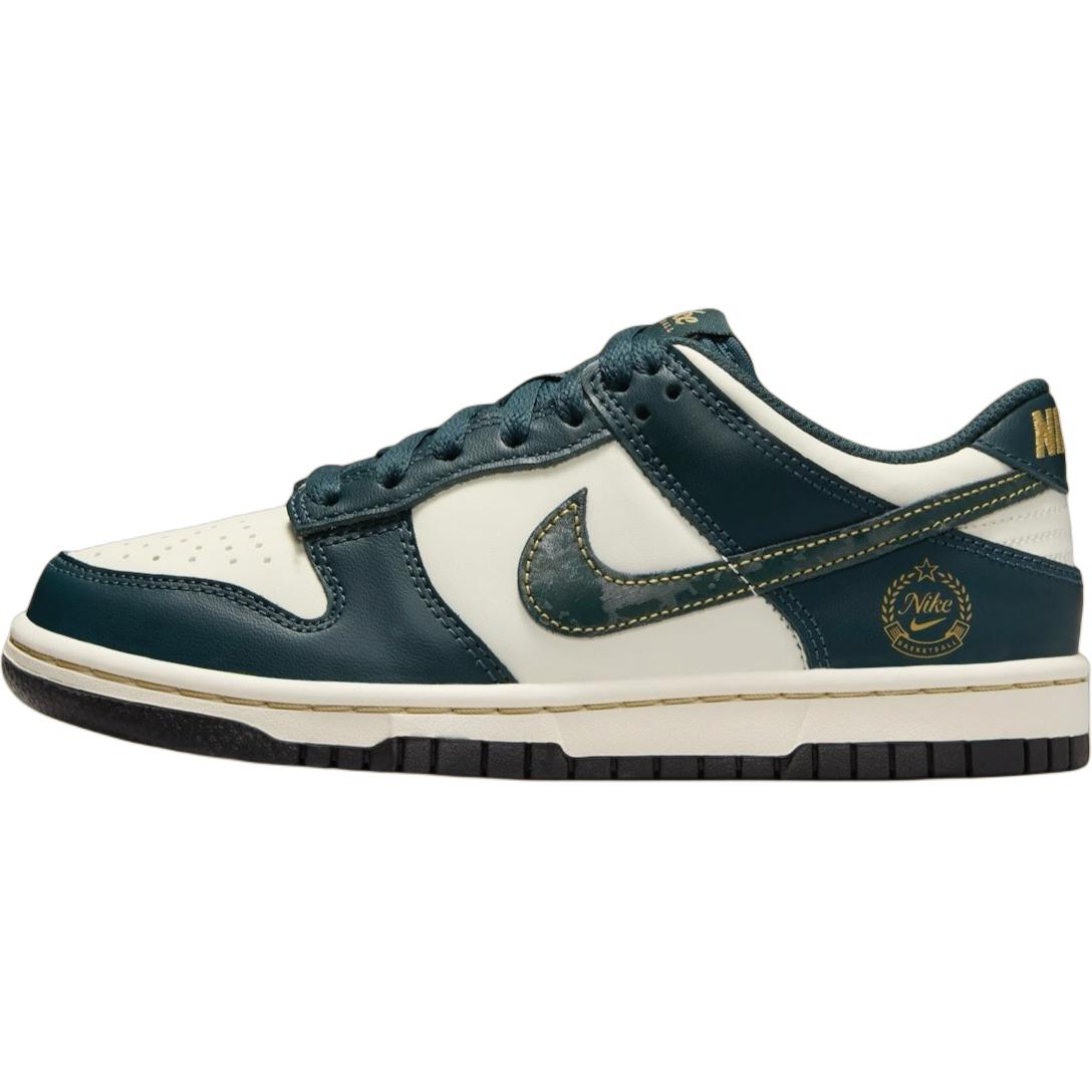 

Новые детские кроссовки Nike Dunk с низким верхом, противоскользящие, износостойкие, для скейтбординга, белые, черные, зеленые, для подростков FB9109-301 36