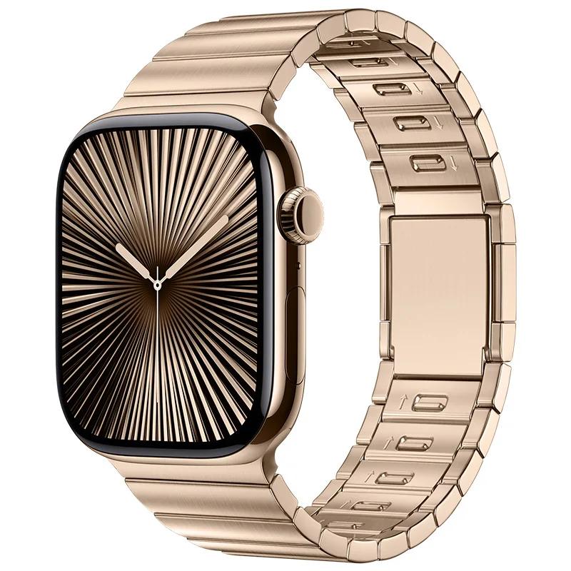 Metal Magnetic Clasp Strap for Apple Watch Band 49mm 46mm 45mm 44mm 42mm Quick-release Wristband iWatch Ultra 10 9 8 7 6 5 SE 3