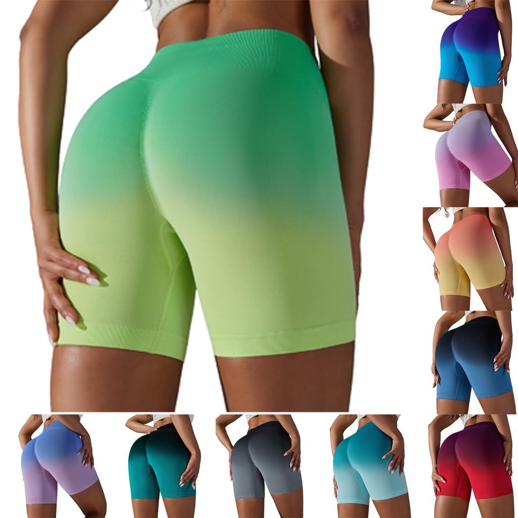 Color High Waist Tight Candy Gradient Yoga Pants