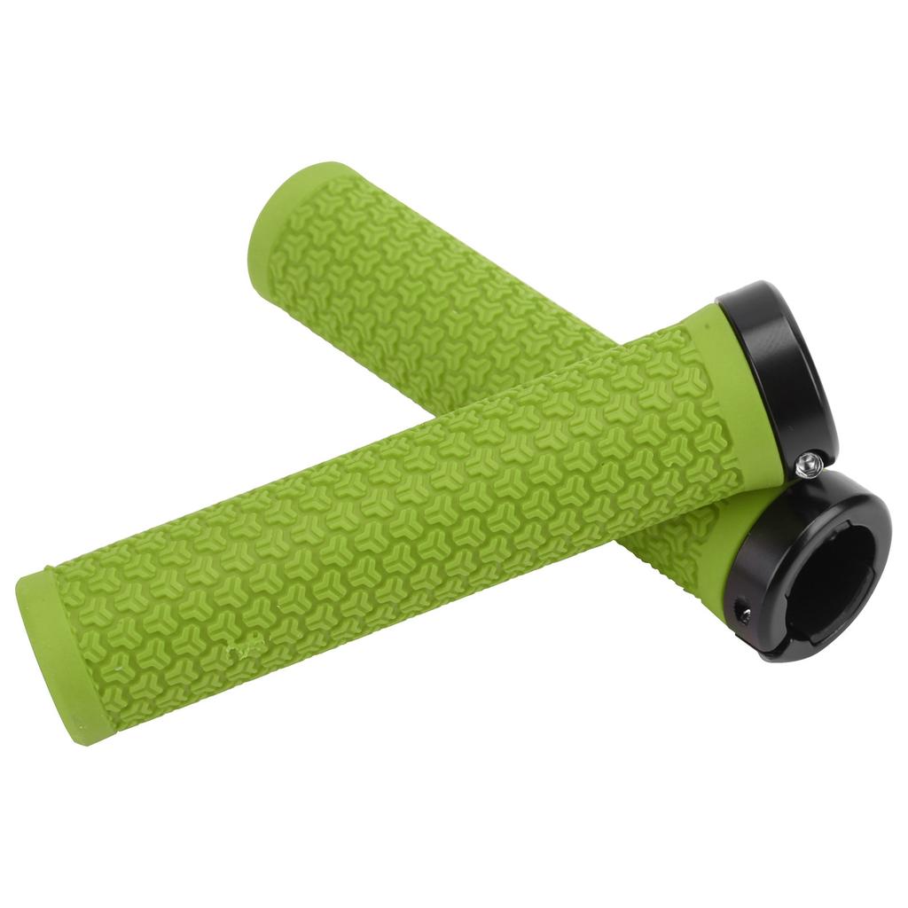ZTTO Ghidon Bicicletă Montană Mânere cu Blocare Unică Mânere Bicicletă Cauciuc Absorbant de Șocuri Verde