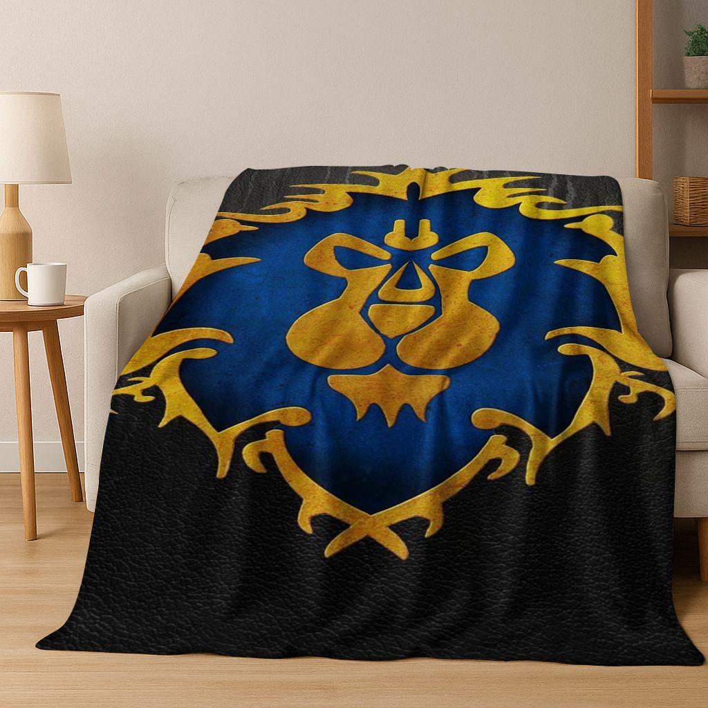

WOW World of Warcraft Arthas Demon Illidan Sylvanas Flannel Blanket,Cozy Soft Throw Blanket for Home Bedroom Bed Sofa Cover Gift 75x90cm