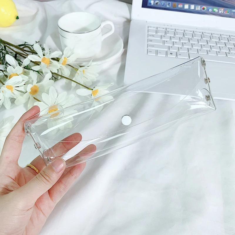 Bolsa de cosméticos transparente de PVC para mujer, organizador de maquillaje transparente, bolsa de viaje portátil para artículos de tocador, bolsa multifunción