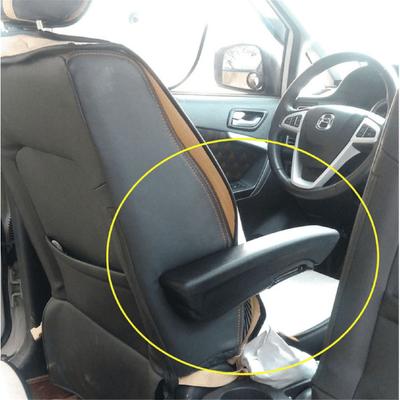 Black Car Truck Seat Armrest Mount Right Side Arm Support Pu Leather Adjustable